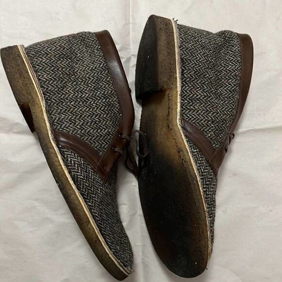 CLARKS ORIGINALS X HARRIS TWEED DESERT BOOTS SIZE 101/2 - Picture 4 of 7